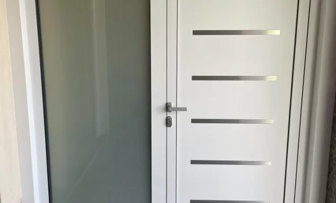 Installation de portes d'entrées, Le Cendre, Système Baie